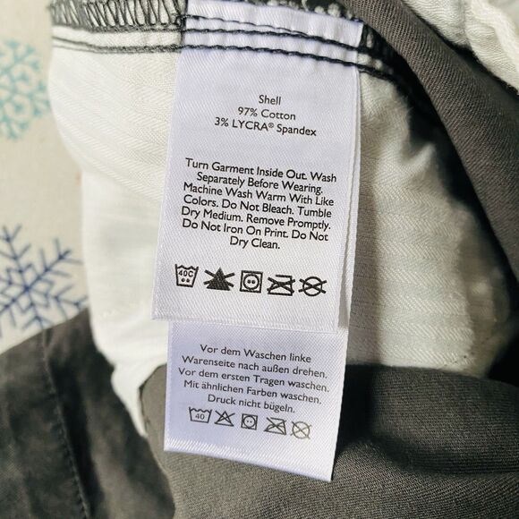 Eddie Bauer Chino Short Women size 12 Taupe Slightly Curvy Stretch Inseam 5" - Picture 8 of 9